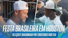 Neymar, Vini Jr. e Casemiro recebem carinho da torcida na chegada a Houston para decisão contra o Japão pela Copa do Mundo