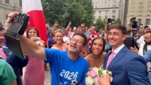 Croatia fans crash Philadelphia couple's wedding
