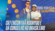 Cristiano Ronaldo e Rodrygo se encontram na Copa do Mundo e português dá conselho ao brasileliro