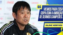 Técnico do Japão fala em ambição de vencer a Copa, diz que tem respeito grande pelo Brasil e crava: 'Temos a chance de vencê-los'