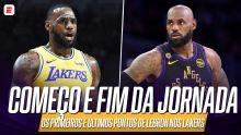 Oito anos de distância! Veja os primeiros e os últimos pontos de LeBron James nos Lakers