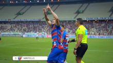 Gol do Fortaleza! Miritello recebe cruzamento 'açucarado', manda cabeçada no alvo e abre o placar contra a Ponte Preta; VEJA