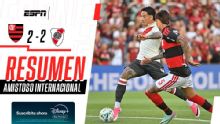 Tras un primer tiempo frenético, Flamengo y River empataron 2 a 2