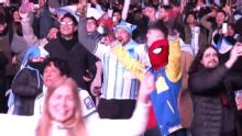 El festejo del gol de Messi en Buenos Aires