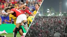 Egypt fans in Cairo celebrate opening goal vs. Australia