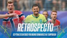 Bruno Guimarães já havia desperdiçado um dos três pênaltis cobrados na temporada antes da cobrança decisiva contra a Noruega