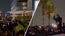Fans dan "serenata" a Inglaterra; operativo los rodea