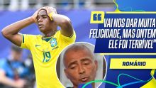 Romário não alivia para gol perdido por Endrick: '****que é novo, tem que fazer o gol'