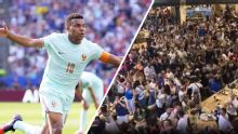 France fans celebrate as Mbappé scores first goal vs. Morocco