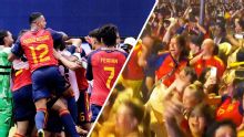 Crazy scenes in Madrid as Merino scores winner for Spain vs. Belgium