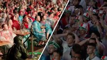 England and Norway fans react to Heggem's disallowed goal