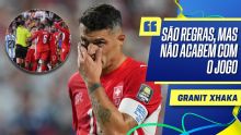 Xhaka protesta contra arbitragem após eliminação para a Argentina, e técnico da Suíça vai além: 'Destruiu nosso jogo'