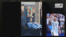¡Alta en el cielo! La camiseta de Messi sobrevoló Rosario