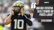 Deivis Chiodini analisa mudança de Davi Belfort para wide receiver: 'Pra NFL ele não tem o protótipo físico de um quarterback'