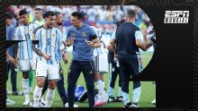 La charla táctica entre Scaloni y Paredes