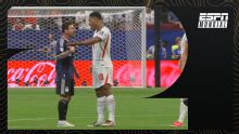 El cruce y el gesto de Messi ante Bellingham