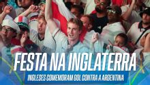 Torcedores ingleses fazem a festa em Londres e Manchester com gol de Antony Gordon diante da Argentina