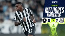Deu fogão! Botafogo vence Santos no retorno do Brasileirão e sobe para a parte de cima da tabela; VEJA melhores momentos!