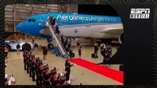 Alfombra roja y recibimiento con el Regimiento de Granaderos para la Selección