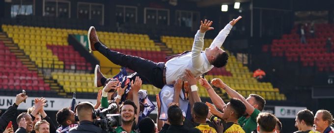 Wild scenes as Watford promoted to Premier League