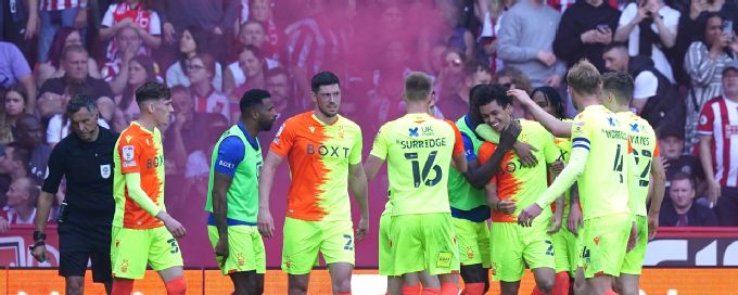 Forest claims first leg semifinal win vs. Sheffield United