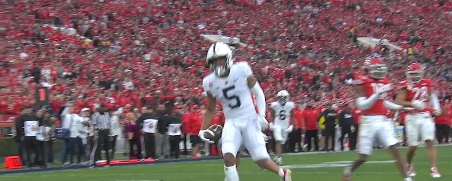 Sean Clifford throws strike to Mitchell Tinsley for a Penn State TD