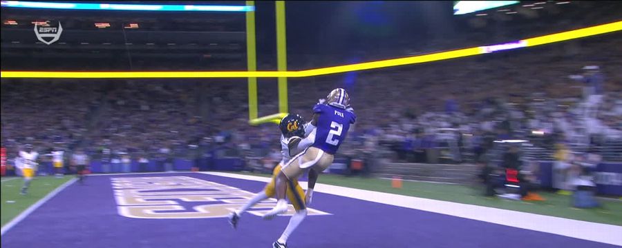 Ja'Lynn Polk goes up for incredible TD grab