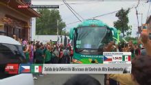 ¡Ya sale el autobús de la selección mexicana rumbo al Estadio Ciudad de México!
