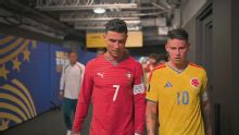 Cristiano y James, a pura charla en el túnel