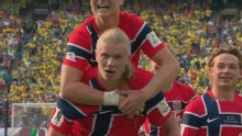 ¡Espectacular golazo de Haaland para el 2-0 de Noruega ante Brasil!