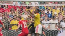 ¡Travesaño! Se salvó Suiza ante Colombia