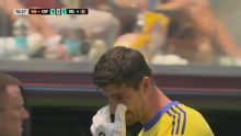Entre lágrimas, Courtois debió abandonar el campo ante España