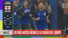 Con Messi a la cabeza, Argentina salió al campo de juego