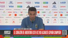 Scaloni: "Nos faltó poquito, el desgaste ha sido enorme"