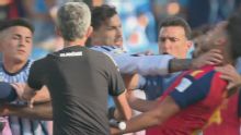 La fuerte reacción de Paredes al final del partido