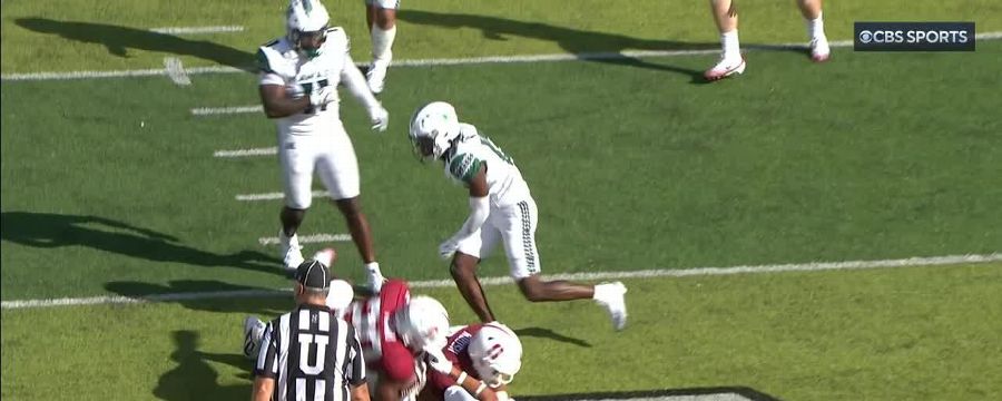 Touchdown! Micah Ford scores vs. Hawai'i