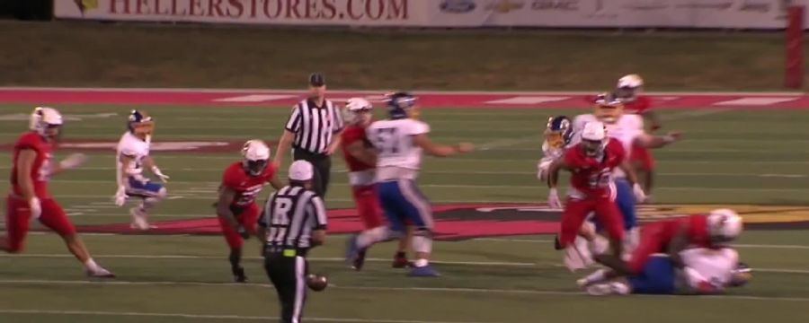Carter Cravens scores 0-yard defensive touchdown vs. Morehead State