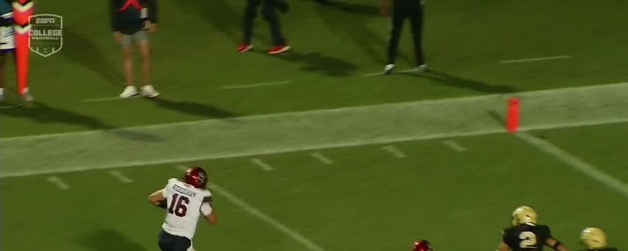 End Zone! Kyle Wickersham scores 0-yard rushing touchdown