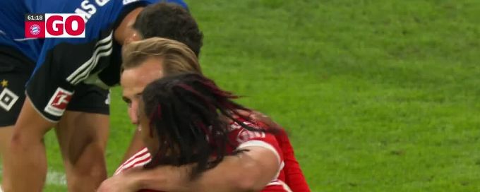 Harry Kane scores goal for Bayern Munich