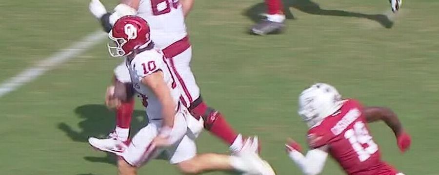John Mateer takes it 51 yards to the house for OU