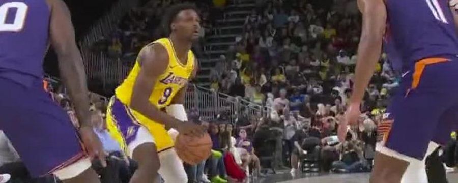 Bronny cashes in on a 3 for the Lakers