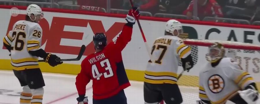 Tom Wilson scores goal vs. Bruins