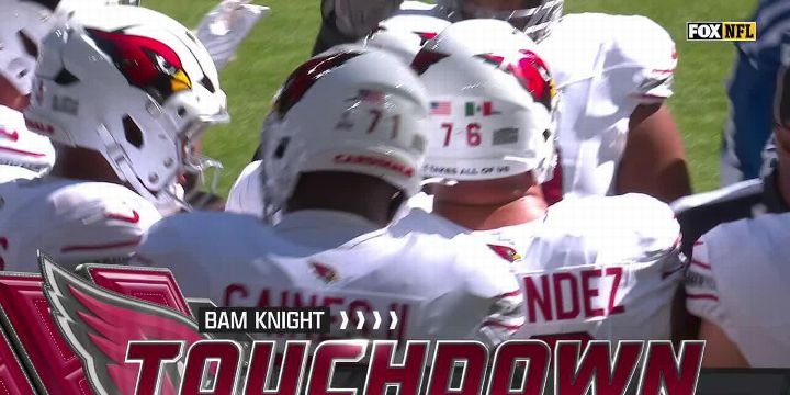 Bam Knight's short TD pulls Cards even with Colts