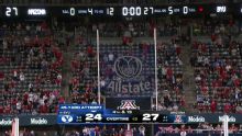 Bachmeier runs for 7-yard TD in second OT, No. 18 BYU beats Arizona 33-27 to stay undefeated