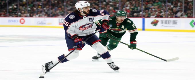 Marchenko nets hat trick as Blue Jackets pick up 1st win