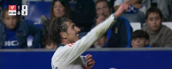 Pere Milla scores goal for Espanyol