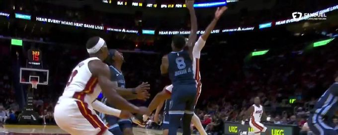 Bam Adebayo takes flight for alley-oop slam