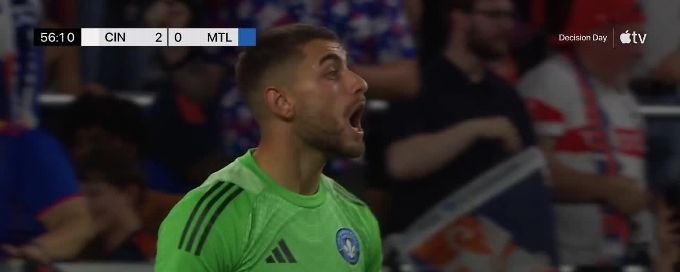 Cincinnati knocks off Montreal 3-0 to claim second seed in Eastern Conference