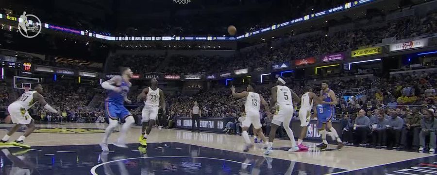 Isaiah Hartenstein slams home a big-time and-1 for Thunder