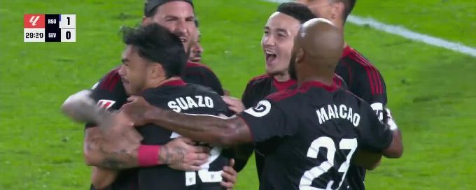 Oyarzabal scores twice in first half to give Real Sociedad 2-1 win over Sevilla